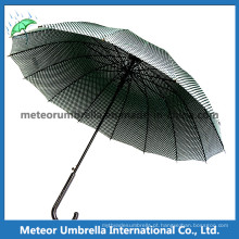 Moda Mens Cool Sport Preto Grade Golf Straight Umbrella